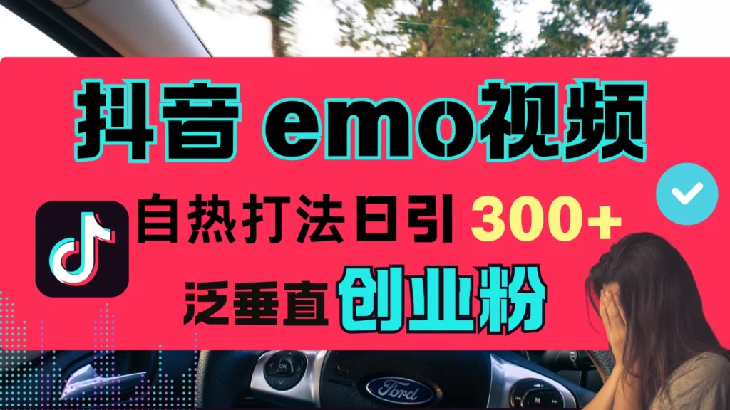 抖音“EMO视频”自热流打法，日引300+泛垂直创业粉 第1张