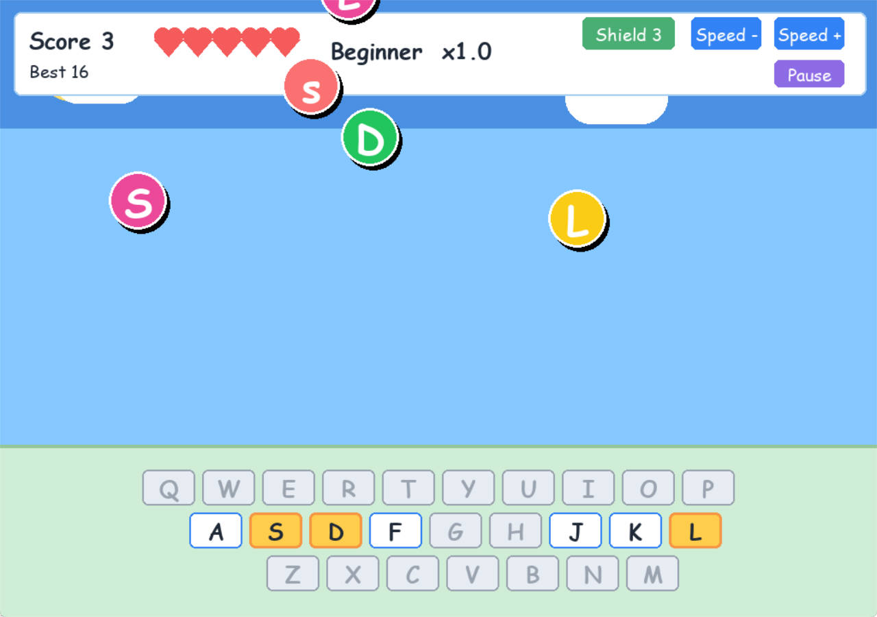 小孩键盘熟练字母大冒险V1.0